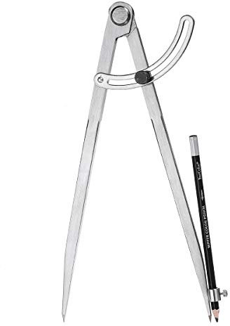 TuToy 300Mm Length Carbon Steel Wing Divider Pencil Marking Compass Circle Maker Adjustable Scriber