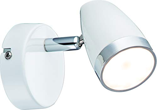 DM Leuchten Wandlampe Deckenlampe LED Schwenkbar 1-Flammig - Inkl. Leuchtmittel 4 Watt, Warmweiß - Strahler Spot, Weiß