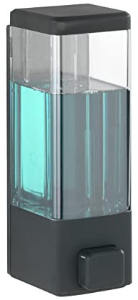 Wenko Istres - Dispenser per disinfettante e sapone, 320 ml, colore: Nero