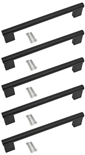 Türknauf für Küchenschrank, Schrank, Schlüsselloch, Schwarz, matt (5, 96 mm)