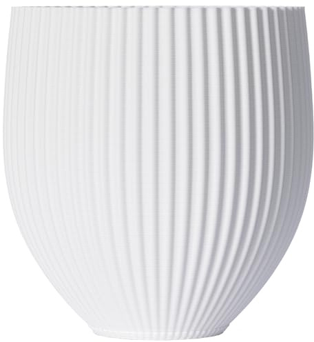3D Vase Orchideentopf/Übertopf/Kräutertopf Greta Standard | nachhaltig | wasserdicht (Weiß)
