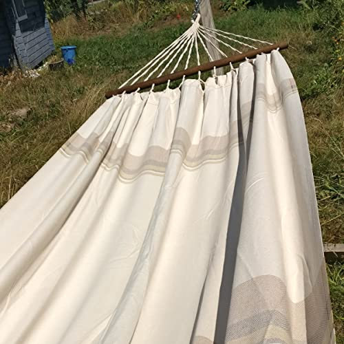 hoplo holzenplotz Stabhängematte Classic mit Spreizstab 80 cm aus 100% Baumwolle