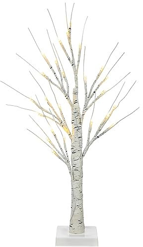 Happyyami Beleuchteter Birkenbaum Led Dekoratives Baumlicht Schreibtischbaum Mit Licht Zweiglicht-ornament Für Innenbereich Baumförmiges Nachtlicht Weihnachtsbaumlicht