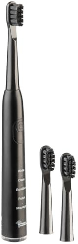 newgen medicals Elektrische Zahnbürste: Elektrische USB-Akku-Schallzahnbürste, 40.000 Hz, 5 Modi, Timer, IPX7 (Akku Zahnbürste, Toothbrush, Bürste)