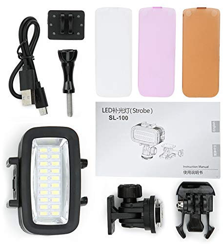 Beufee Tauchlicht, Unterwasserlichter, LED-Kamera, Tauchfülllicht, 40 M Unterwasserbeleuchtung, wasserdichte Fotografie-Lampe, Tragbares Licht Für Fotografie