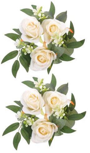 Cabilock Blumenkerzenringe 2 Stück Kunststoff, Leicht für Tischdeko