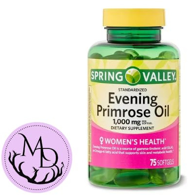Generic Spring Valley Women's Health Evening Primrose Oil Softgels, 1000mg, 75 Count+ DRI Store Sticker