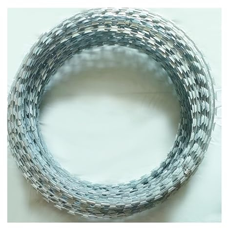 Alambre Espino Galvanizado Alambre de púas, rollo de alambre de púas de acero inoxidable 304 fácil de doblar, protección de patio de jardín al aire libre, sin óxido, bobinas en forma de espiral, vall