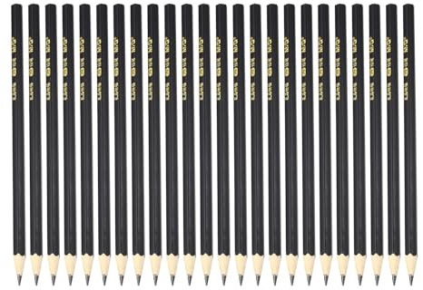 M&G Sechseckige Holzstifte, 24 Stück 2B stifte Graphit Runde Stifte für Klassenzimmer Lehrer Bürobedarf, Schwarz