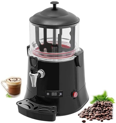 DHMYDPDZ Espresso Coffee Machine,Commercial Hot Chocolate Maker Stainless Steel,220v,Temperature Adjustable,Thermo Block Heating Pre Brew Detachable Drip Tray,For Heating Chocolate Coffee Milk,5L