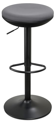 IWMH Perching Stool, Ergonomic Standing Desk Chair, Height Adjustable, 360° Swivel Sit stand Office Stool without Backrest for Bedroom, Kitchen, Living Room, Grey