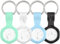 Smart Air Tracker Tag con Funda Impermeable, Localizador Funciona con Apple Buscar (sólo iOS), Batería Reemplazable, Bluetooth Key Finder para Bolsas, Equipaje, Mascotas y Mochila, 4 Paquete