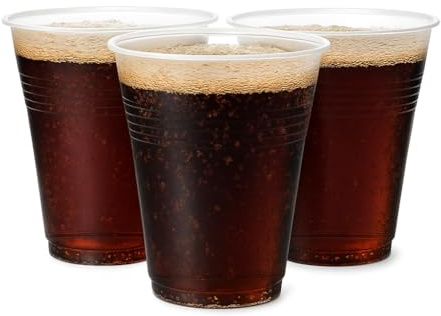Ecobio and Go - Set 1000 Bicchieri Plastica Trasparente 166cl | Resistenti e Monouso | Ideali per Acqua, Succhi, Cocktail, Bar, Eventi e Catering | Confezione Pratica per Uso Quotidiano