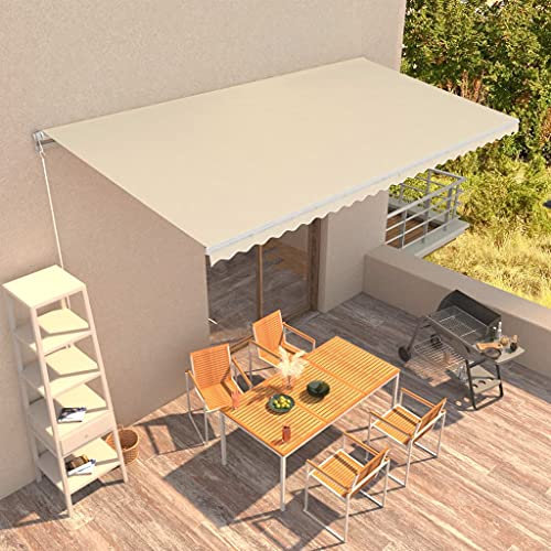 Markise mit Gelenkarm und manueller Bedienung, 300 x 250 cm, Anthrazit, ideal für den Außenbereich, Türöffnungen, Terrassen, Balkone und Fenster