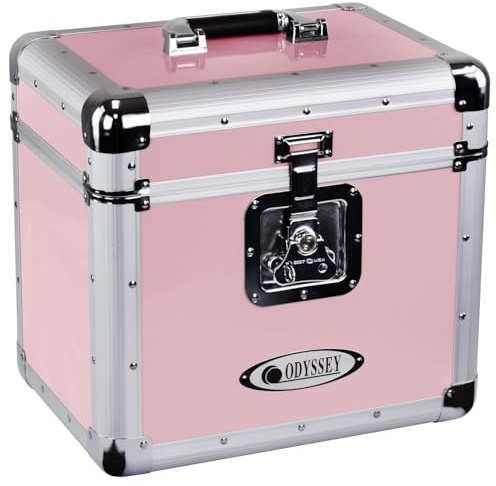 Odyssey Vintage Series Pink 12 Vinyl Records or LP Case, Holds 70 PCS