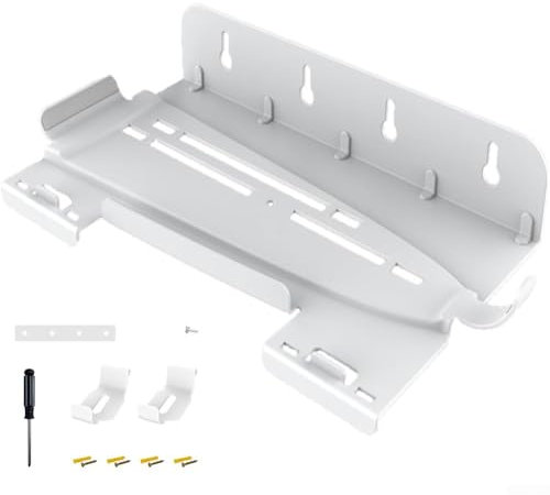 HpLive Metal Bracket for PS5 Pro Game Console, Wall Mount for Space Saving, Console Organiser Made of Metal (White)