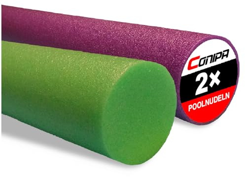 Conipa® - 2 x Schwimmnudeln im Set (160 x 7 cm) Kinder & Erwachsene (aus Schaumstoff) - Poolnudel & Pool-Spielzeug Set ab 3-10 Jahre (Made IN Europe) - Pool Wassernudel & Pool-Nudel