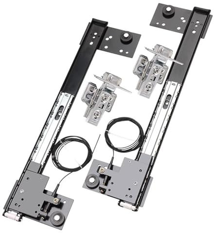 Sliding Door Track Set, Heavy Duty Ball Bearing Hidden Swing Door Track, 16kg Load Capacity, for Wardrobe and Pocket Door Installation