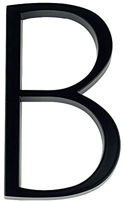 Numeri civici in metallo, 125mm Numero civico galleggiante Lettere Grande alfabeto moderno for porta Casa Esterno 5 pollici Numeri neri Indirizzo Targa Trattino Barra Segno #0-9 Numeri porta d'ingress