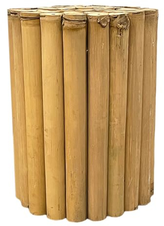 BambusChef® Rasenkante aus Bambus - 180x45 cm - Natur - Beeteinfassung auf Roll - Nachhaltiger Bambus - Stimmungsvolle Optik