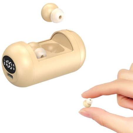 Invisible Mini Small Tiny Earbuds Wireless Bluetooth ENC Noise Cancelling In Ear Buds Discreet Headphones Hidden Low-Profile Earphones for Small Ear Canals Men Women Sleep Audiobooks Work Sports