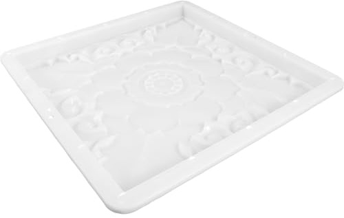 OUNONA Moule à Pavés Carrés en Plastique 40x40x3 Cm Moule à Ciment pour Allées et Jardins Décoratif pour Aménagement Extérieur Outil de Maçonnerie Polyvalent