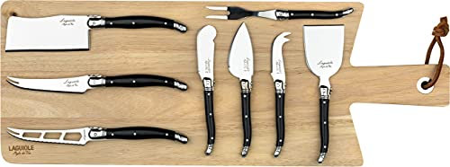 Laguiole Style de Vie Käsemesser-Set Premium Line, 8-teilig, mit Brett