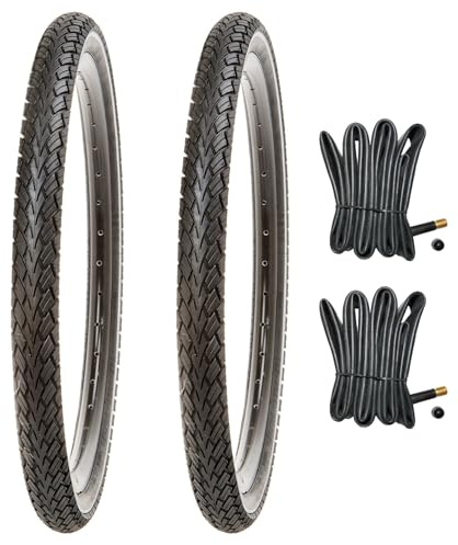 2er Set 28 Zoll Fahrradreifen 700x45c Kujo K-Protect Pannenschutz 28x1.75 + Reflexstreifen inkl. Schlauch AV