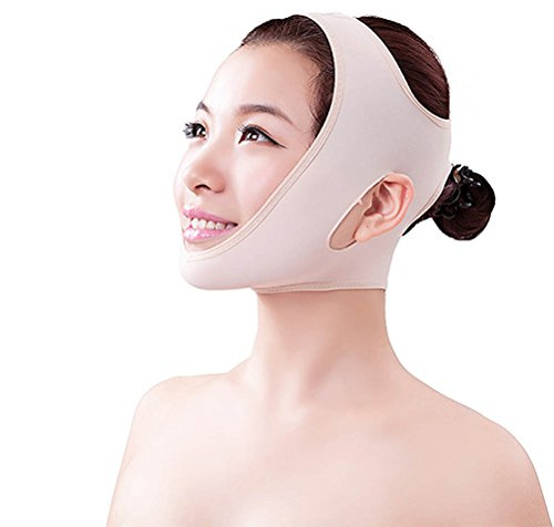 Gesicht Maske Doppelkinn Maske V-Linie und Anti-Falten Gesichtsbandage Gesichtsmaske Größe XL