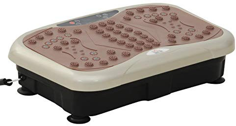 HOMCOM Vibration Plate Exercise Machine, Quiet Vibrating Plate for Weight Loss and Lymphatic Drainage with Resistance Bands, Remote Control, 99 Speed Levels