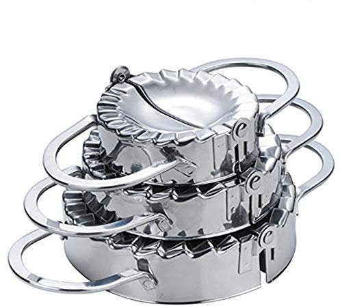 CHAWHO 3 Pack Stainless Steel Dumpling Maker - Pie Ravioli Dumpling Pastry Mould for Kitchen Accessories (Small Middle Large)
