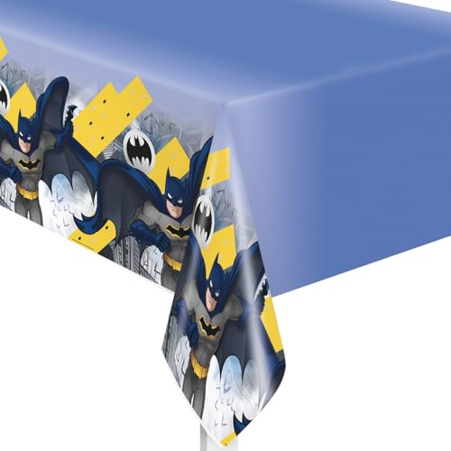 Unique Party 77513 - Tovaglia in Plastica - 2,13 m x 1,37 m - Festa di Batman