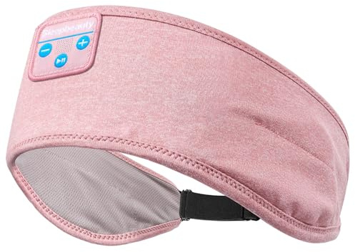 Perytong Schlafkopfhörer mit verstellbarem Bluetooth – weiches und bequemes Kopfband, Lange Spielzeit mit integrierten Lautsprechern, perfekt zum Schlafen, Training, Laufen, Yoga, Reisen,