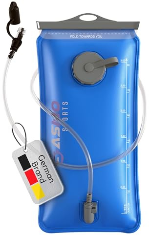 SASMO 3L Hydration Bladder with 2 openings – BPA-Free, Leakproof, Water Reservoir for Backpack, Hiking, Cycling, Outdoor & Camping – LFGB Certified