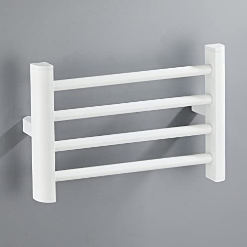 EUPXRHY Bajo Consumo Ready Warm Toalleros Electricos, Diseño Moderno Radiador Toallero Agua Calefaccion, Calentador Toallas Electrico Apto para Baños,Blanco,Right Line