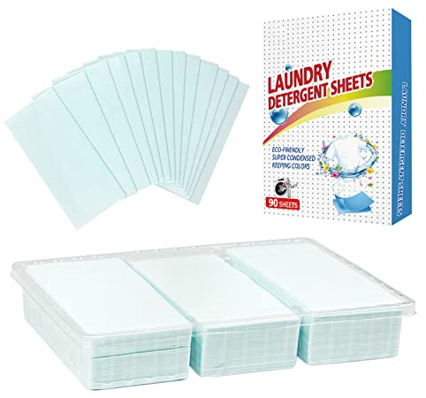 Hilai Tabletas de cápsulas de detergente, Lavado de detergente de detergente eliminación de Manchas Profundas Lavado Detergente Rellena de jabón de Lavado para jabón para Viajes domésticos 90 Piezas