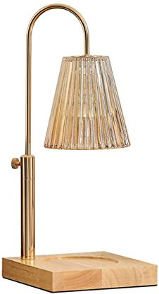 Topchances Lampada scalda candela, dimmerabile, con 2 lampadine, portacandela aromatica, per casa, ufficio, camera da letto, soggiorno, regalo (champagne con timer)