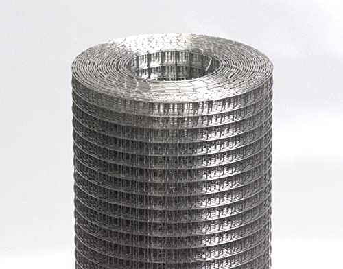 Volierendraht EDELSTAHL 6,4 mm Maschendraht Hasendraht Drahtgitter Gitterzaun punktgeschweißt VA (6,4 x 500 mm, Länge 15 m)