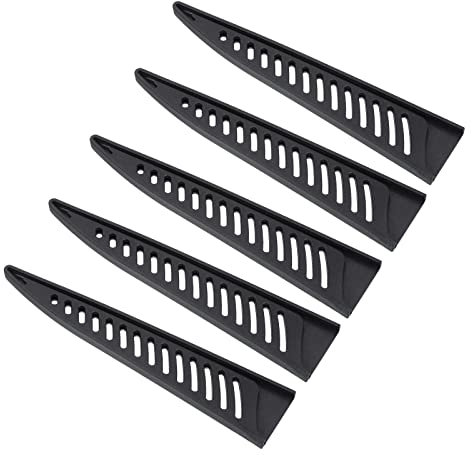 PATIKIL PP Safety Knife Cover Sleeves for 6 Boning Knife, 5 Pack Knives Edge Guard Blade Protector Universal Knife Sheath for Kitchen, Black
