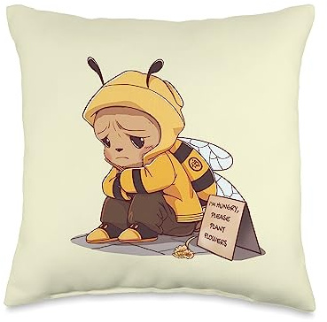 Beekeeper Clothing HoneyBee Beekeeping Costume Cute Bee Throw Pillow
