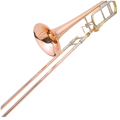 B- Bis F-Messingzug, Goldlackiertes Posauneninstrument Mit Tragetasche Und Zubehör Posaune für Anfänger