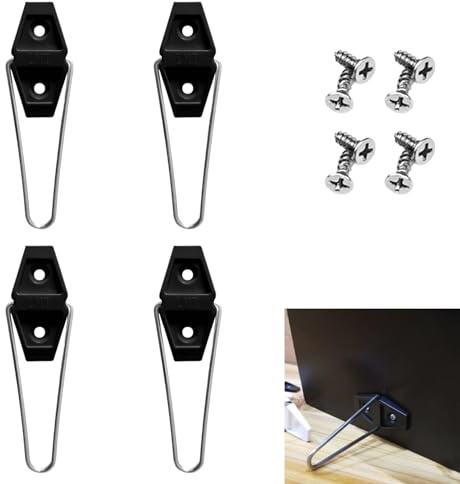 beidaiby 4 supporti per cornici, supporto per foto, supporti per foto con viti, staffe verticali nere per foto, cavalletto posteriore da tavolo per decorazione domestica, mostre