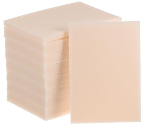 sourcing map Schleifschwamm, 10,2 x 7,5 cm, Körnung 800–1000, Handschleifschwämme, Blatt, Nass- und Trockenschleifpapier für Modelle, Trockenbau, Metall, Holz, Möbelpolieren, Beige, 16 Stück