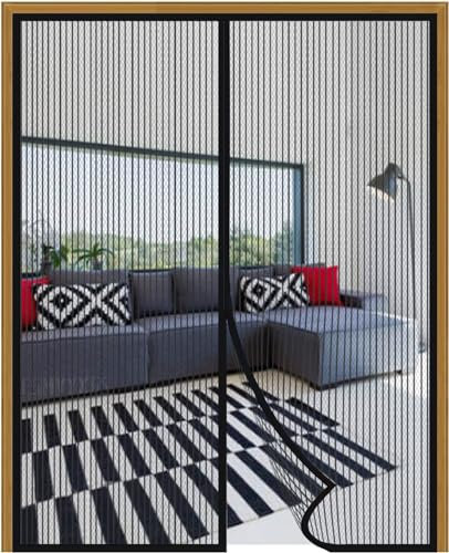 Fliegengitter Tür Magnet Insektenschutz, Magnetischer Fliegenvorhang Moskitonetz, Verschiedene Größen, Magnetische Adsorption, Magnetvorhang für Balkontür Terrassentür, Ohne Bohren