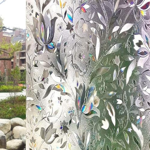 Sonnenschutzfolie Fenster Innen 20 x 700 cm Wärmeisolierung Reflektierende Anti UV Sonnenschutzfolie Selbsthaftend Sonnenschutz Spiegelfolie für Büro Und Haus, Tulpe