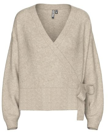 PIECES Pcmalou Ls Wrap Knit Cardigan Noos Bc