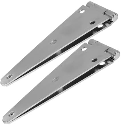 PartyKindom 2pcs 5-inch Heavy Duty Galvanized Iron Strap Hinges for Outdoor Barn and Garage Gates Weatherproof Metal Hinges for Wooden Fences and Doors