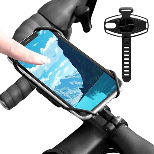 Mobiltelefonhållare för cykel, silikonmobiltelefonhållare för cyklar, mobiltelefonhållare av silikon – mobiltelefonhållare för cyklar, elskoter, mobiltelefonhållare, styre, stötdämpning, mycket