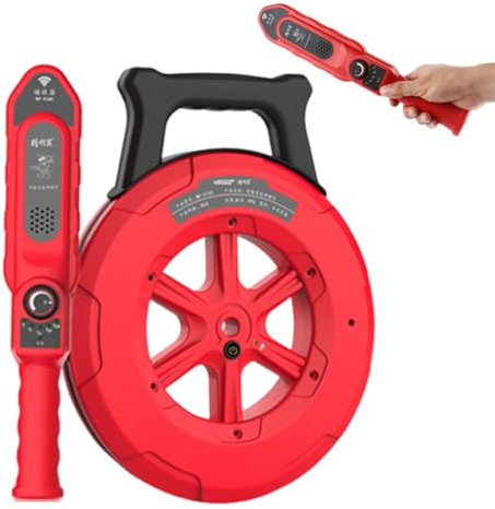 Localizzatore Di Tubi Dell'acqua, Profondità Di Rilevamento Di 40 Cm, Con 7 Sonde Impermeabili E Manopola Di Regolazione Della Sensibilità, Cavo Di Segnale Da 20/30/40 M, Adatto per Tubi in Pvc,20m