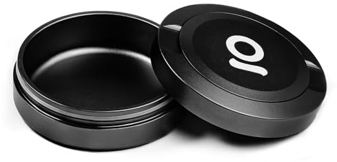 ONGROK ZPuck, Aluminum Pouch Holder, Metal Airtight/Air Proof Storage Container, Preserve Flavor, Sleek and Portable Tin Holder for Pouches & Small Essentials (Black)